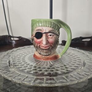 Pirate Face Mug with Green Handle